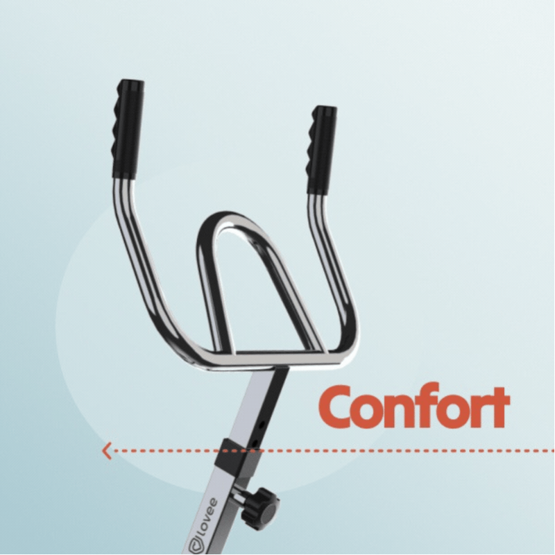 Lovee Aquabike handlebar with dual positions for sport training or comfort.