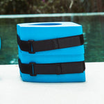 Pair of aquafitness ankle dumbbells with support straps.