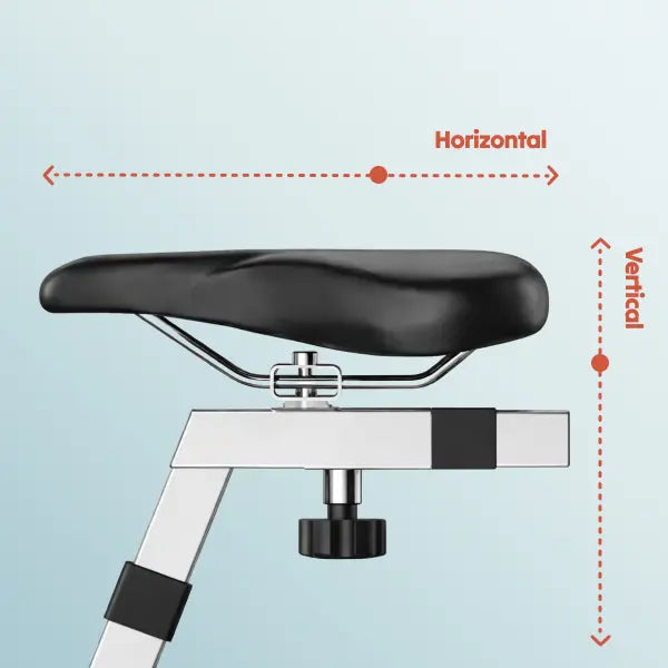 Lovee Aquabike saddle adjustable in height and depth for optimal comfort